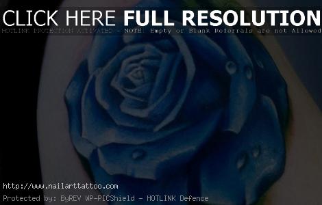 blue rose tattoo designs women