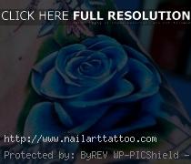 blue rose tattoos