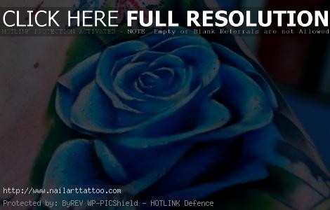 blue rose tattoos