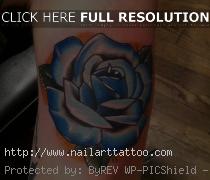 blue rose tattoos designs