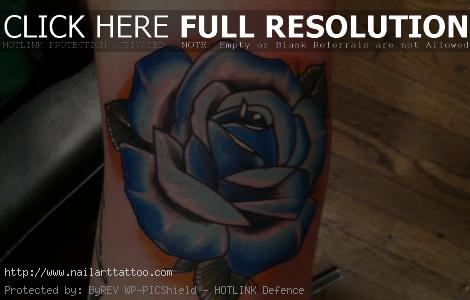 blue rose tattoos designs