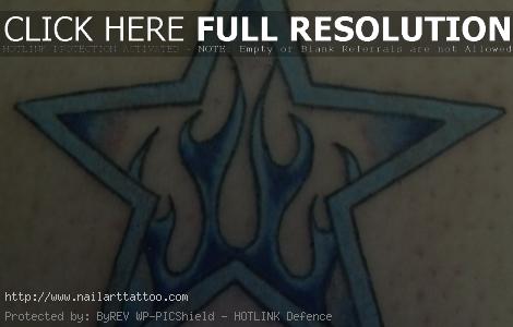 blue star tattoo