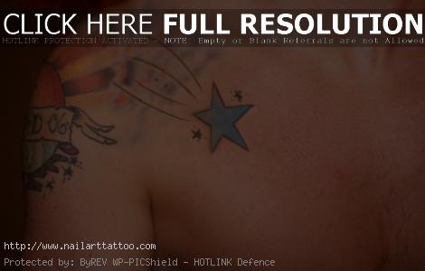 blue star tattoo on neck meaning