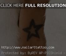 blue star tattoo on wrist