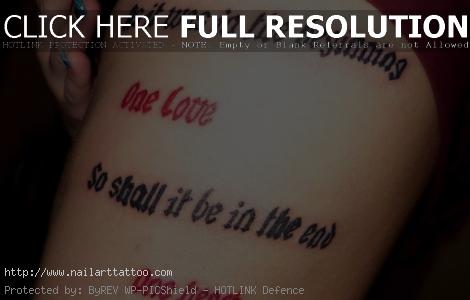 bob marley quote tattoos for girls