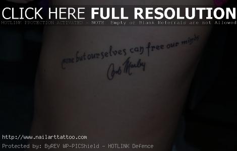 bob marley quote tattoos