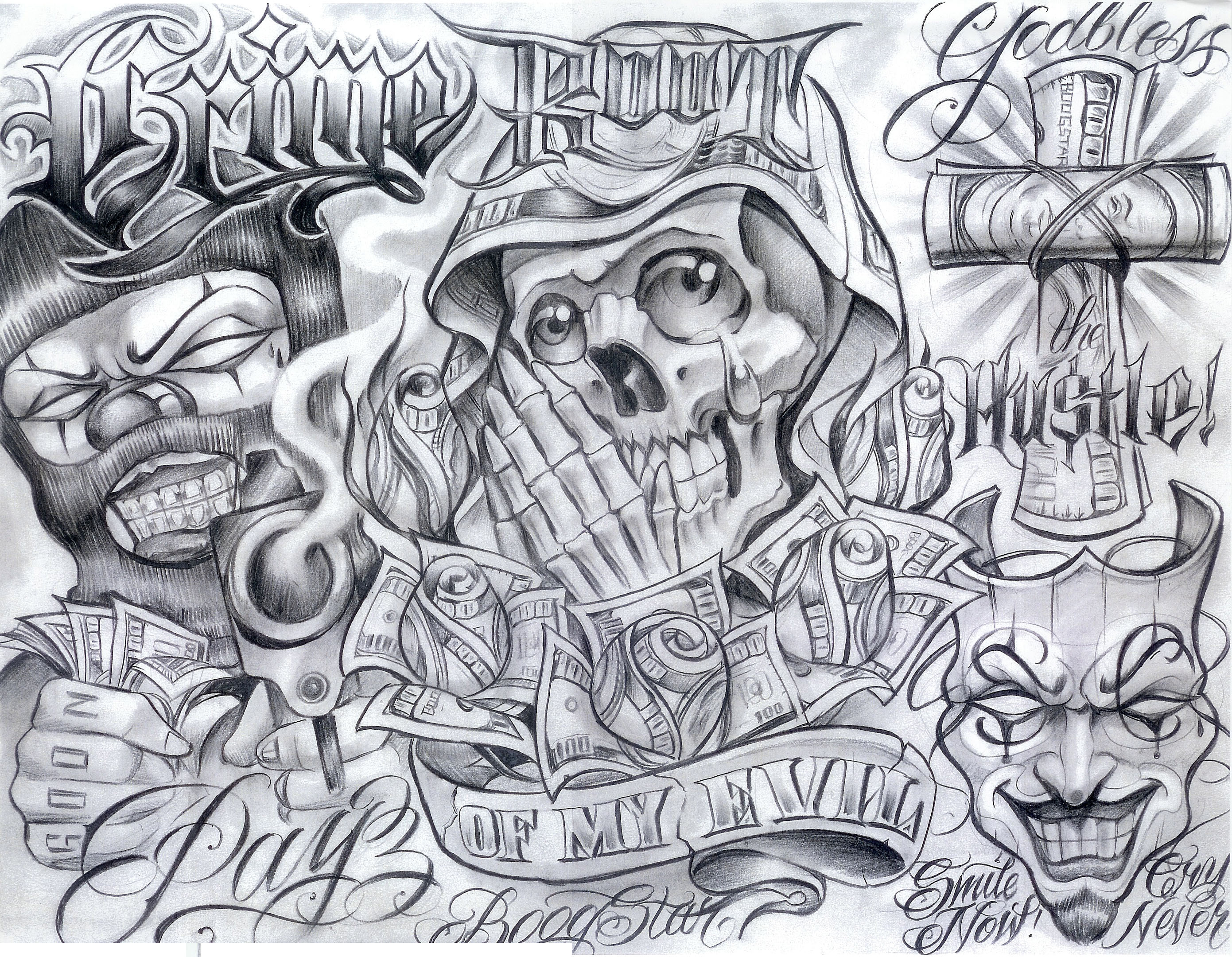 boog tattoo flash sheets