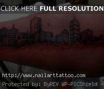 boston skyline tattoo simple