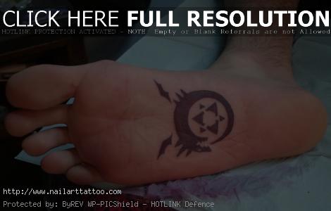 bottom of foot tattoo