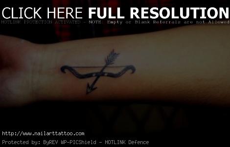 bow and arrow tattoos for girls