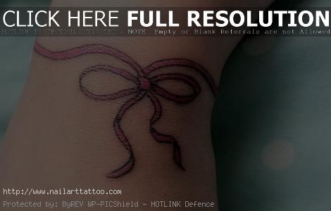 bow tattoo designs for wrist