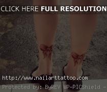 bow tattoo designs on foot
