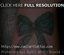 bow tattoo designs on hip