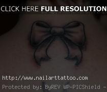 bow tattoo designs on neck