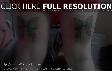 bow tattoo designs on thigh