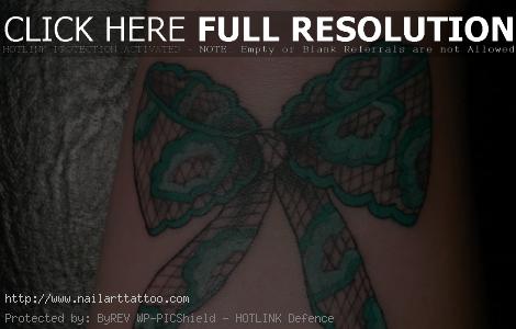 bow tattoos for girls on hip