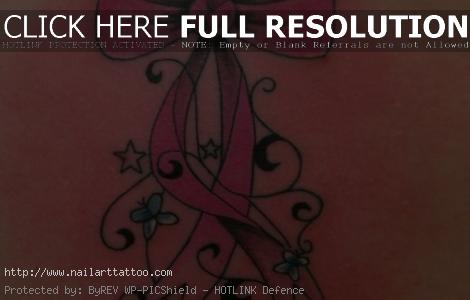 bow tattoos for girls on neck