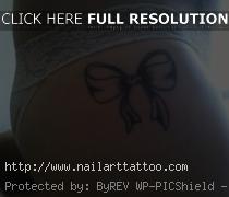 bow tie tattoos on hip