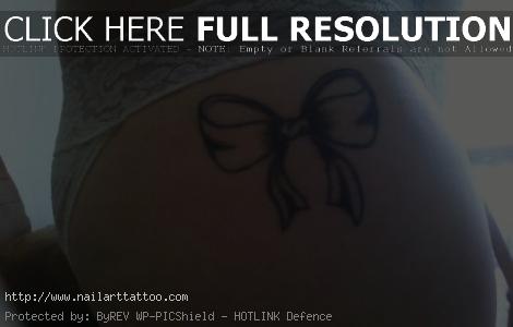 bow tie tattoos on hip