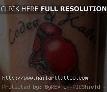 boxing gloves tattoo for girls