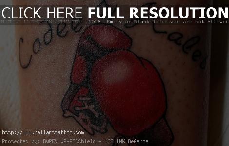 boxing gloves tattoo for girls
