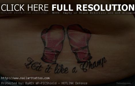 boxing gloves tattoo hit it like a champ