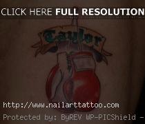 boxing gloves tattoo outline