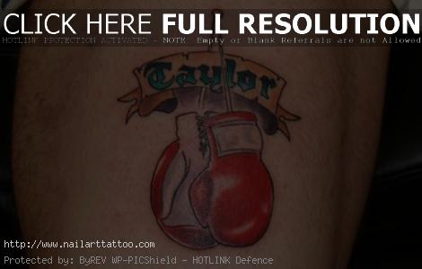 boxing gloves tattoo outline