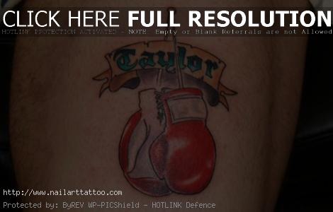 boxing gloves tattoo outline
