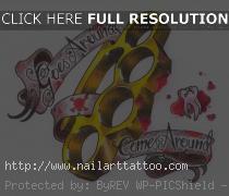 brass knuckle tattoo designs for girls