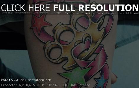 brass knuckle tattoos for girls