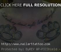 brass knuckles tattoo designs for girls