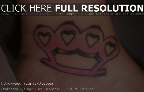 brass knuckles tattoos for girls