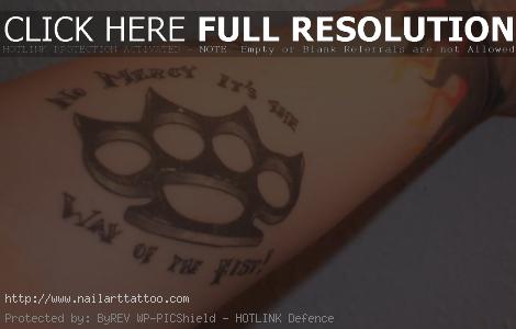 brass knuckles tattoos for men