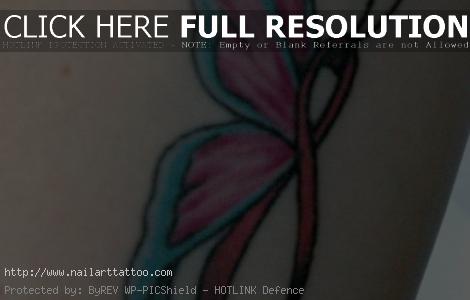 breast cancer ribbons tattoos