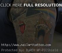 brick wall tattoos for men