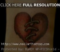 broken bleeding heart tattoo