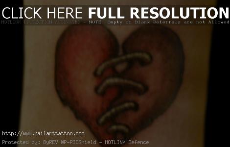 broken bleeding heart tattoo