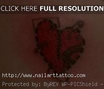 broken heart tattoo designs black