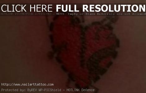 broken heart tattoo designs black