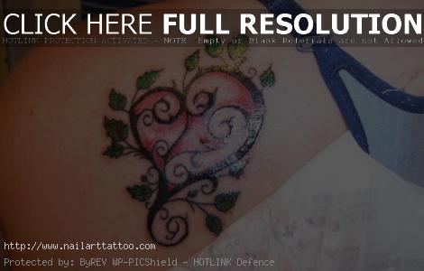 broken heart tattoo designs for women