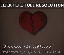 broken heart tattoo designs