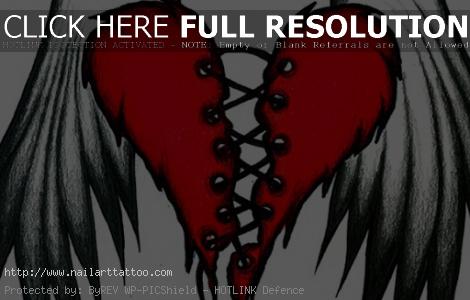 broken heart tattoos designs