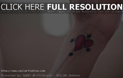 broken heart tattoos for women