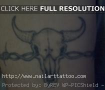 bull skull tattoo