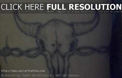 bull skull tattoo