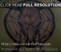 bull skull tattoo for girls