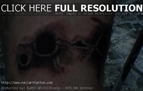 bullet hole tattoo stencil