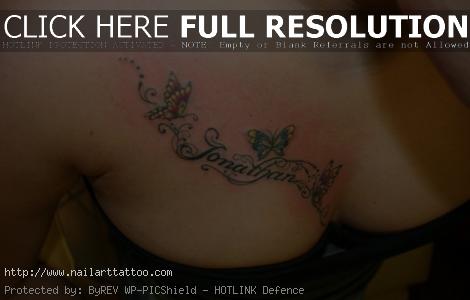 butterfly chest tattoos for girls