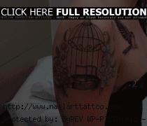 caged bird tattoo designs